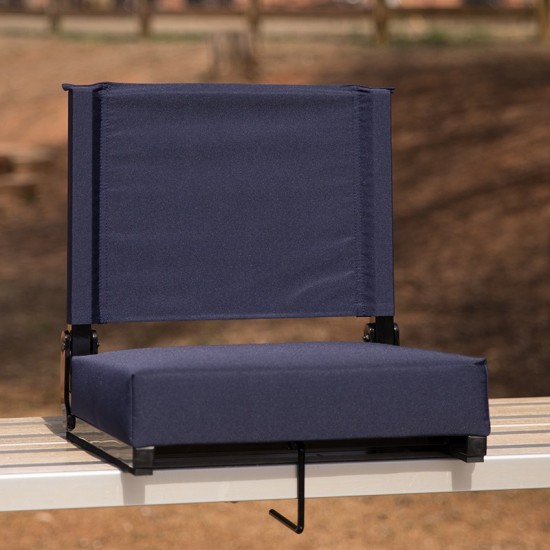 500 LB. Weight Capacity Lightweight Aluminum Frame and Ultra-Padded Seat in Navy