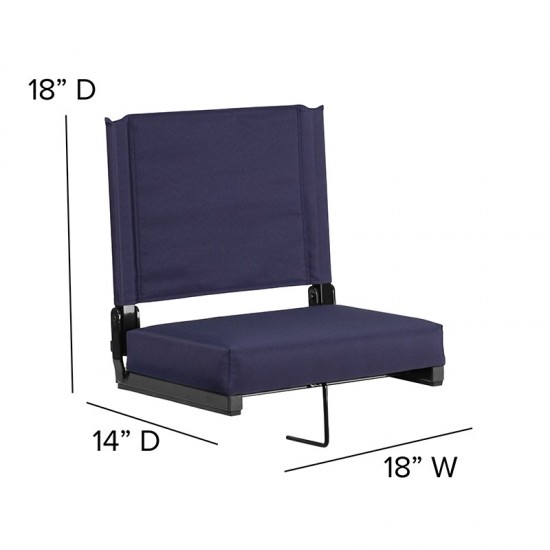 500 LB. Weight Capacity Lightweight Aluminum Frame and Ultra-Padded Seat in Navy