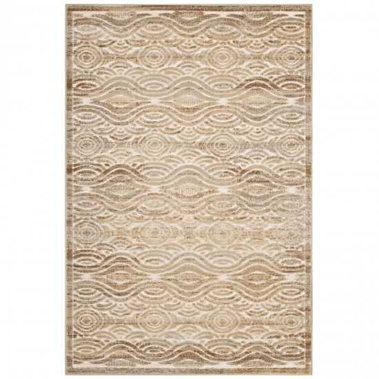 Kennocha Rustic Vintage Abstract Waves 5x8 Area Rug