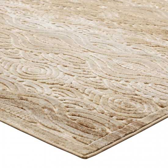 Kennocha Rustic Vintage Abstract Waves 5x8 Area Rug