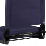 500 LB. Weight Capacity Lightweight Aluminum Frame and Ultra-Padded Seat in Navy