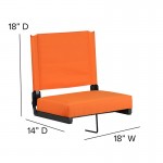 500 LB. Weight Capacity Lightweight Aluminum Frame and Ultra-Padded Seat in Orange