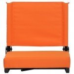 500 LB. Weight Capacity Lightweight Aluminum Frame and Ultra-Padded Seat in Orange