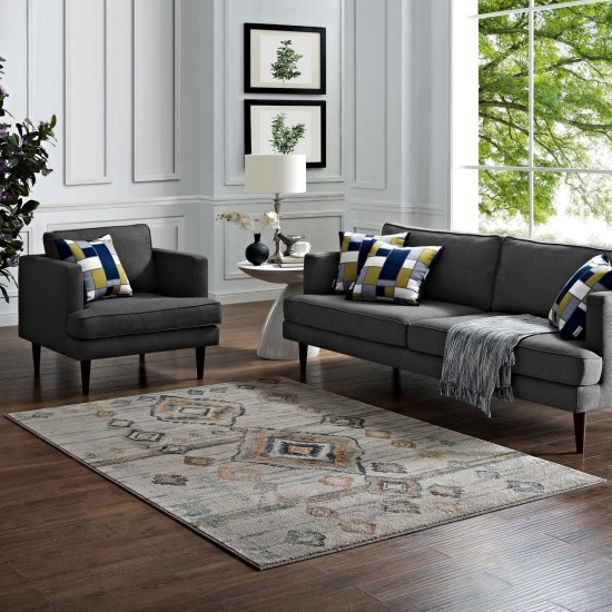 Jenica Distressed Moroccan Tribal Abstract Diamond 8x10 Area Rug