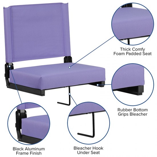 500 LB. Weight Capacity Lightweight Aluminum Frame and Ultra-Padded Seat in Purple