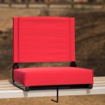 500 LB. Weight Capacity Lightweight Aluminum Frame and Ultra-Padded Seat in Red