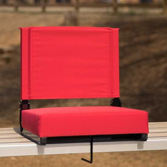 500 LB. Weight Capacity Lightweight Aluminum Frame and Ultra-Padded Seat in Red