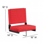 500 LB. Weight Capacity Lightweight Aluminum Frame and Ultra-Padded Seat in Red