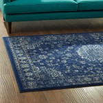 Lilja Distressed Vintage Persian Medallion 5x8 Area Rug