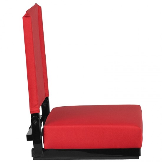 500 LB. Weight Capacity Lightweight Aluminum Frame and Ultra-Padded Seat in Red