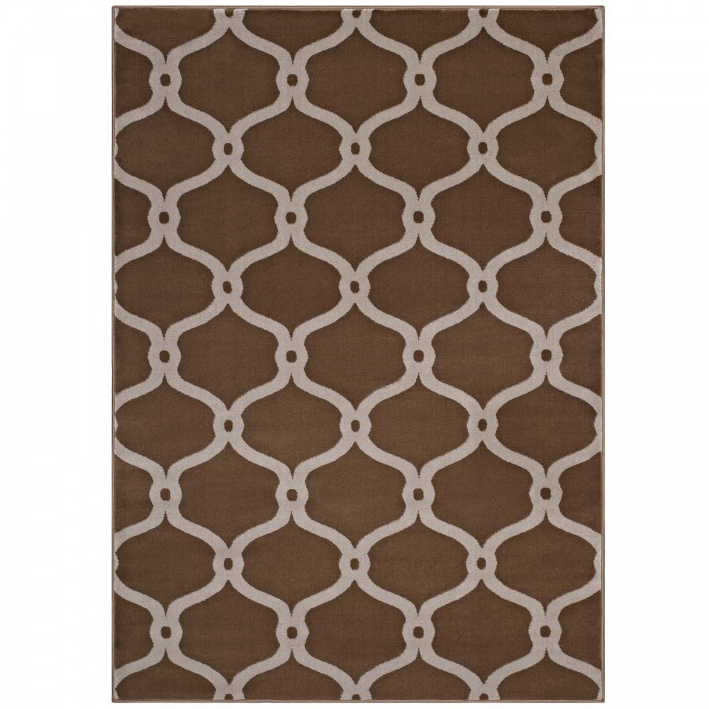 Beltara Chain Link Transitional Trellis 5x8 Area Rug