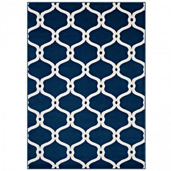 Beltara Chain Link Transitional Trellis 5x8 Area Rug