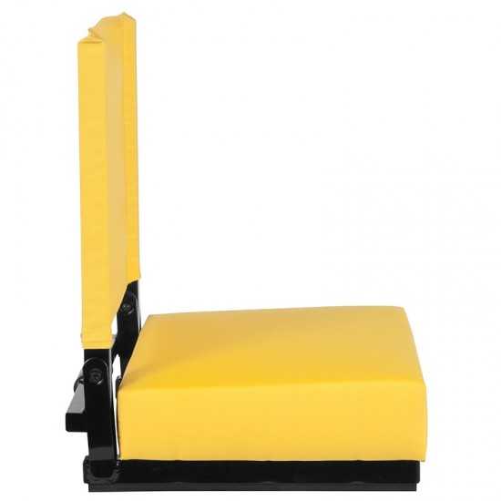 500 LB. Weight Capacity Lightweight Aluminum Frame and Ultra-Padded Seat in Yellow