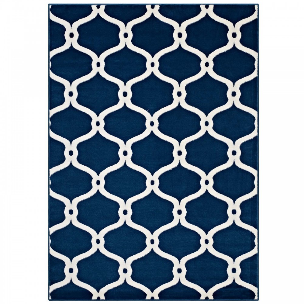 Beltara Chain Link Transitional Trellis 8x10 Area Rug
