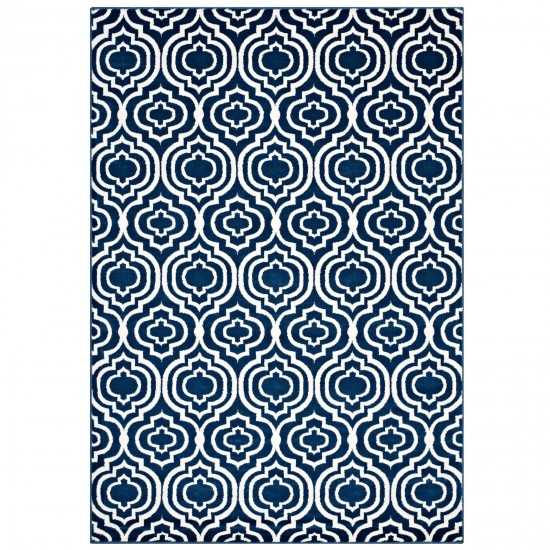 Frame Transitional Moroccan Trellis 8x10 Area Rug