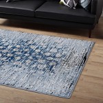 Chiara Distressed Floral Lattice Contemporary 5x8 Area Rug