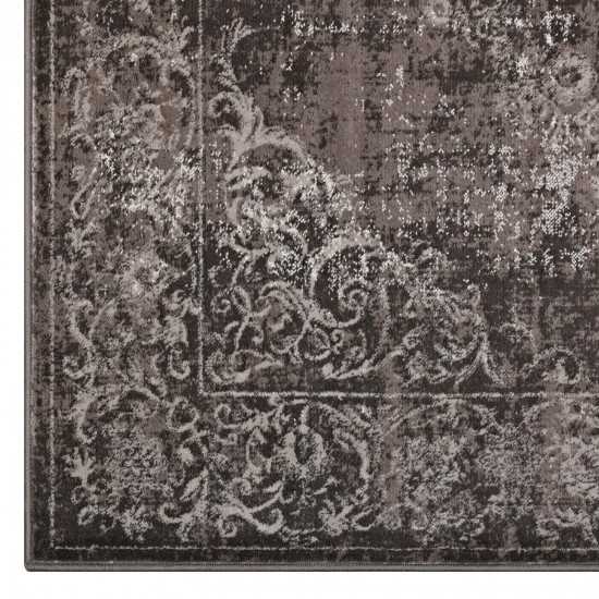 Gamela Rustic Vintage Ornate Floral Medallion 8x10 Area Rug