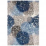 Calithea Vintage Classic Abstract Floral 8x10 Area Rug