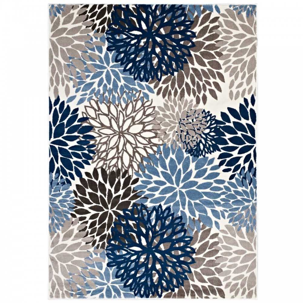 Calithea Vintage Classic Abstract Floral 8x10 Area Rug