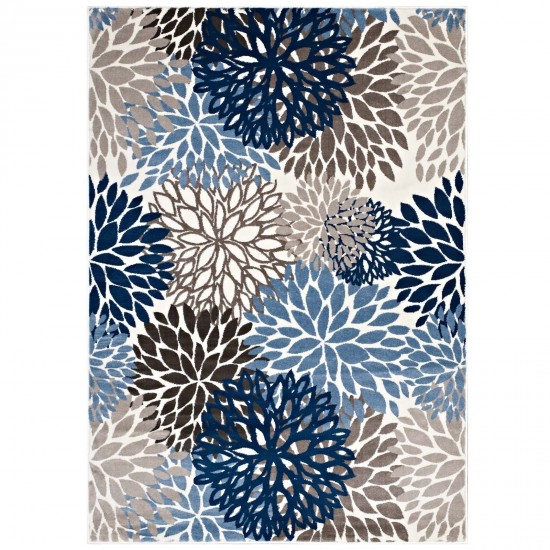 Calithea Vintage Classic Abstract Floral 9x12 Area Rug