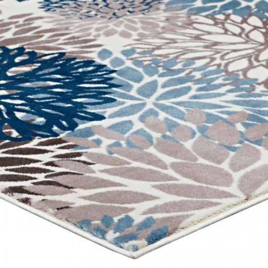 Calithea Vintage Classic Abstract Floral 9x12 Area Rug