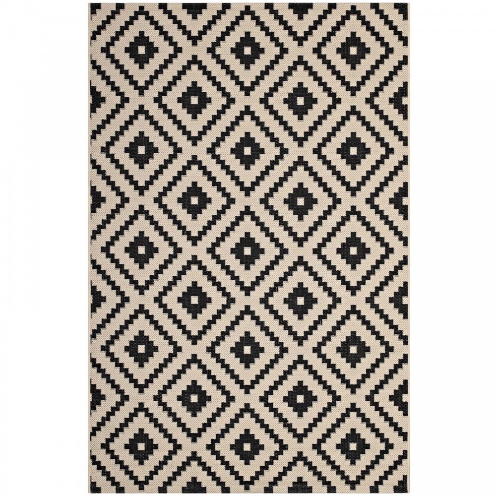 Perplex Geometric Diamond Trellis 4x6 Indoor and Outdoor Area Rug