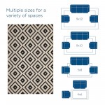 Perplex Geometric Diamond Trellis 4x6 Indoor and Outdoor Area Rug