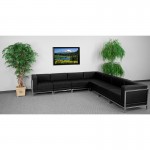 Black LeatherSoft Sectional Configuration, 7 Pieces