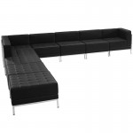 Black LeatherSoft Sectional Configuration, 9 Pieces