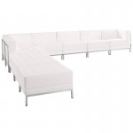 Melrose White LeatherSoft Sectional Configuration, 9 Pieces