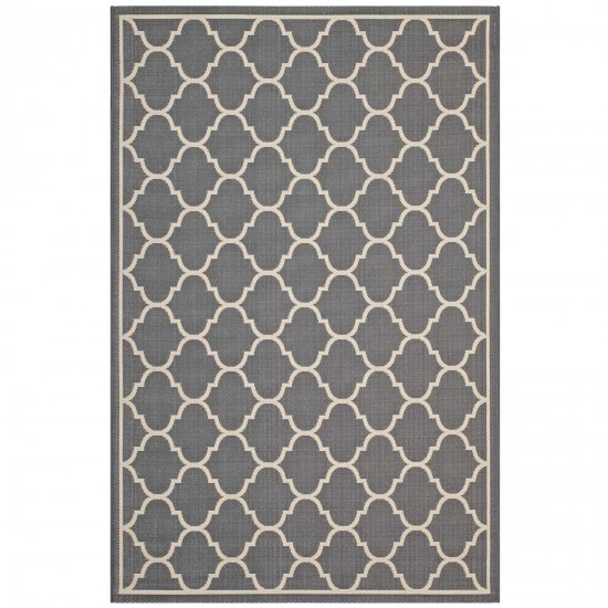 Avena Moroccan Quatrefoil Trellis 4x6 Indoor and Outdoor Area Rug