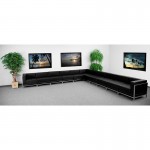 Black LeatherSoft Sectional Configuration, 11 Pieces