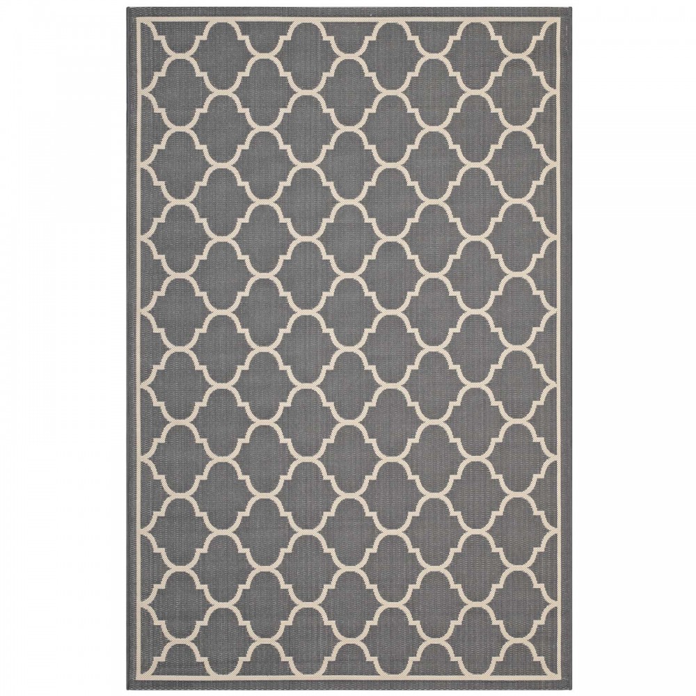 Avena Moroccan Quatrefoil Trellis 5x8 Indoor and Outdoor Area Rug