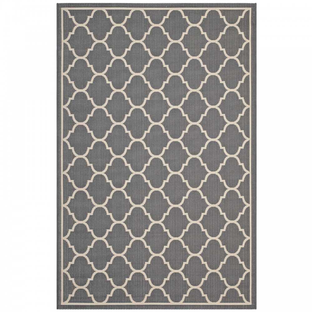 Avena Moroccan Quatrefoil Trellis 8x10 Indoor and Outdoor Area Rug