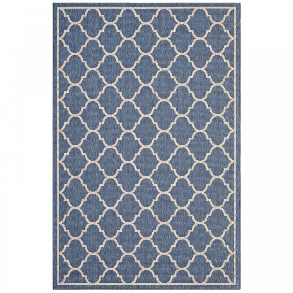 Avena Moroccan Quatrefoil Trellis 9x12 Indoor and Outdoor Area Rug