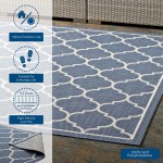 Avena Moroccan Quatrefoil Trellis 9x12 Indoor and Outdoor Area Rug