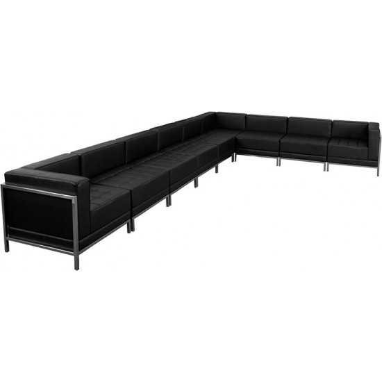 Black LeatherSoft Sectional Configuration, 9 Pieces
