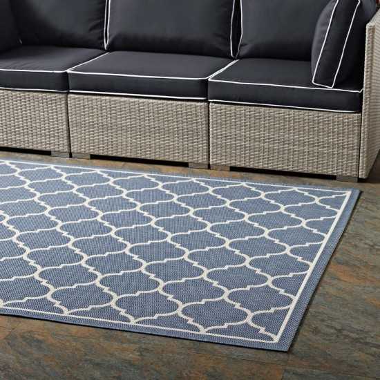 Avena Moroccan Quatrefoil Trellis 9x12 Indoor and Outdoor Area Rug