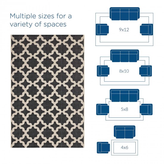 Cerelia Moroccan Trellis 4x6 Indoor and Outdoor Area Rug