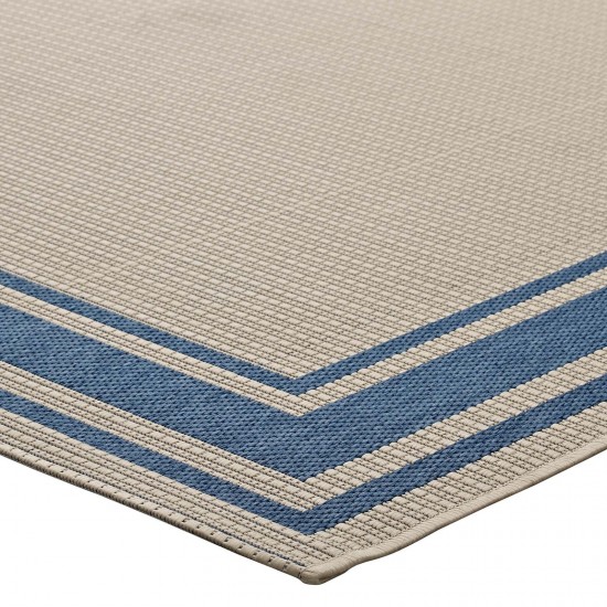 Rim Solid Border 4x6 Indoor and Outdoor Area Rug