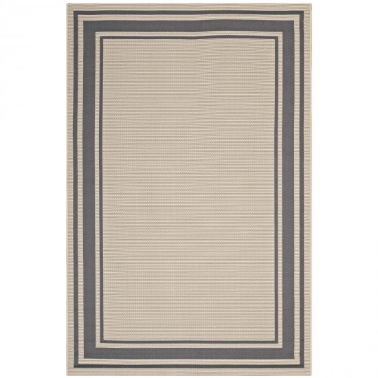 Rim Solid Border 4x6 Indoor and Outdoor Area Rug