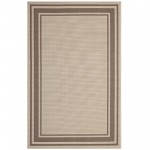 Rim Solid Border 5x8 Indoor and Outdoor Area Rug