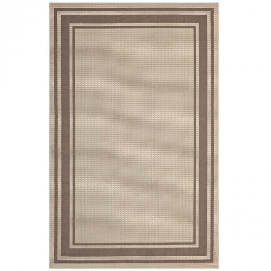 Rim Solid Border 5x8 Indoor and Outdoor Area Rug