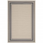 Rim Solid Border 5x8 Indoor and Outdoor Area Rug