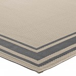 Rim Solid Border 5x8 Indoor and Outdoor Area Rug