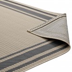 Rim Solid Border 5x8 Indoor and Outdoor Area Rug