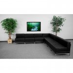 Black LeatherSoft Sectional Configuration, 7 Pieces