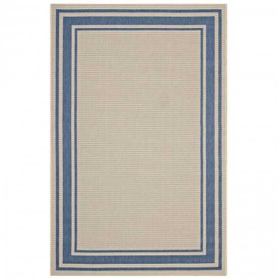 Rim Solid Border 8x10 Indoor and Outdoor Area Rug