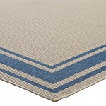 Rim Solid Border 8x10 Indoor and Outdoor Area Rug