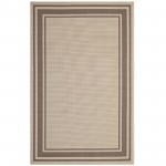 Rim Solid Border 9x12 Indoor and Outdoor Area Rug